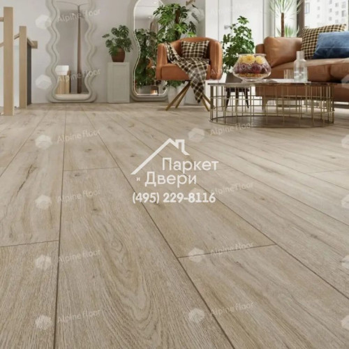 Виниловые полы Alpine Floor, Solo Plus, Прэсто ЕСО 14-801 MC, 1220х183х4