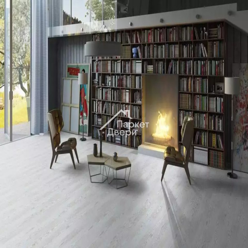 Паркетная доска Tarkett Rumba Дуб Снежный Браш (0.86 м2)-8