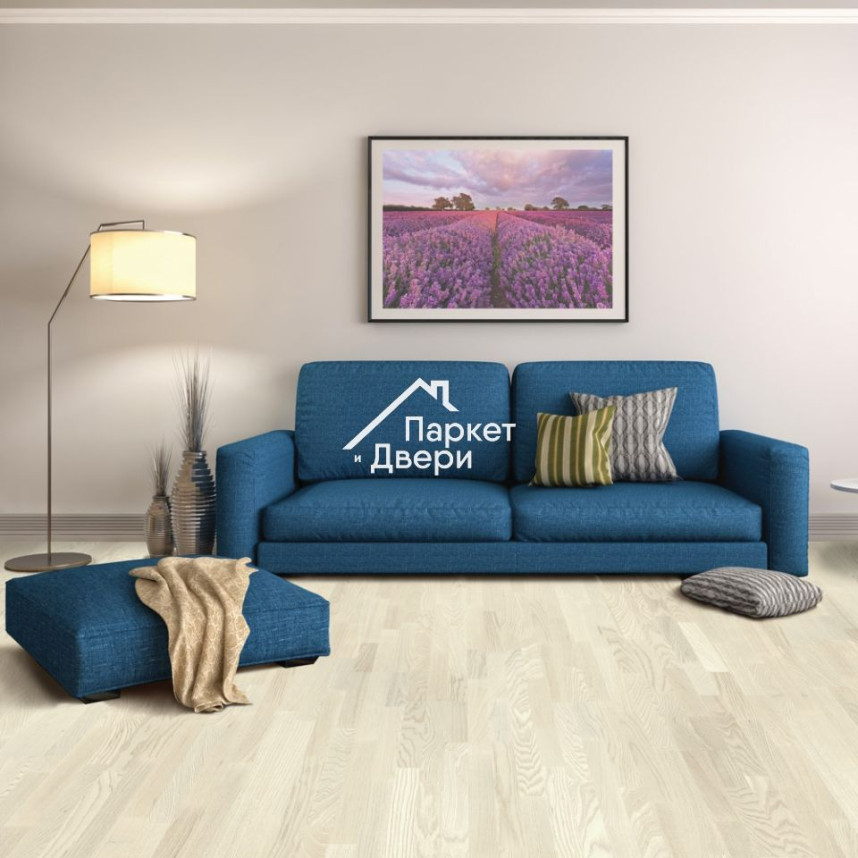 Паркетная доска Tarkett Salsa ART Ясень White Pearl (2.658 м2)