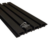 Реечная панель черная WPS, 3000x219x26