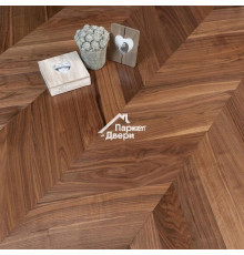 Массивная доска Ablux Орех Американский (WALNUT) Французская Елочка SELECT, 600x127x19