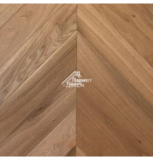 Паркет Wood Bee французская ёлка Chevron Дуб Натур Браш / Natur Brush, 510x92x12