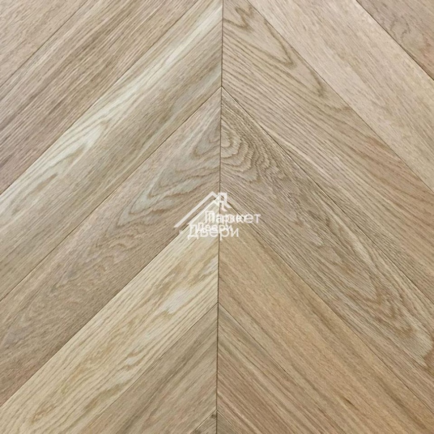 Паркет Wood Bee французская ёлка Chevron Дуб Селект / Select, 510x92x12мм