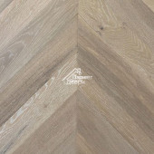 Паркет Wood Bee французская ёлка Chevron Дуб Крема / Crema, 510x92x12