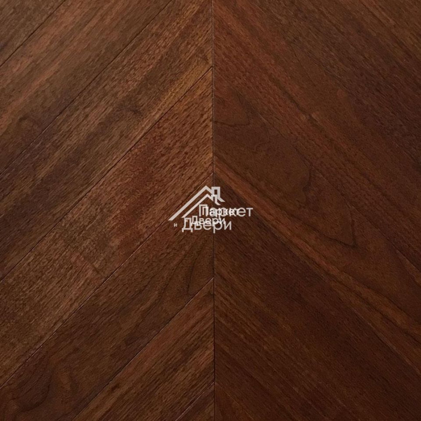 Паркет Wood Bee французская ёлка Chevron Американский Орех Селект / Select, 510x92x12