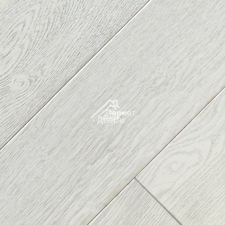 Инженерная доска Vecchio Parquet Модерн Дуб эмаль белая с патиной серебро Рустик