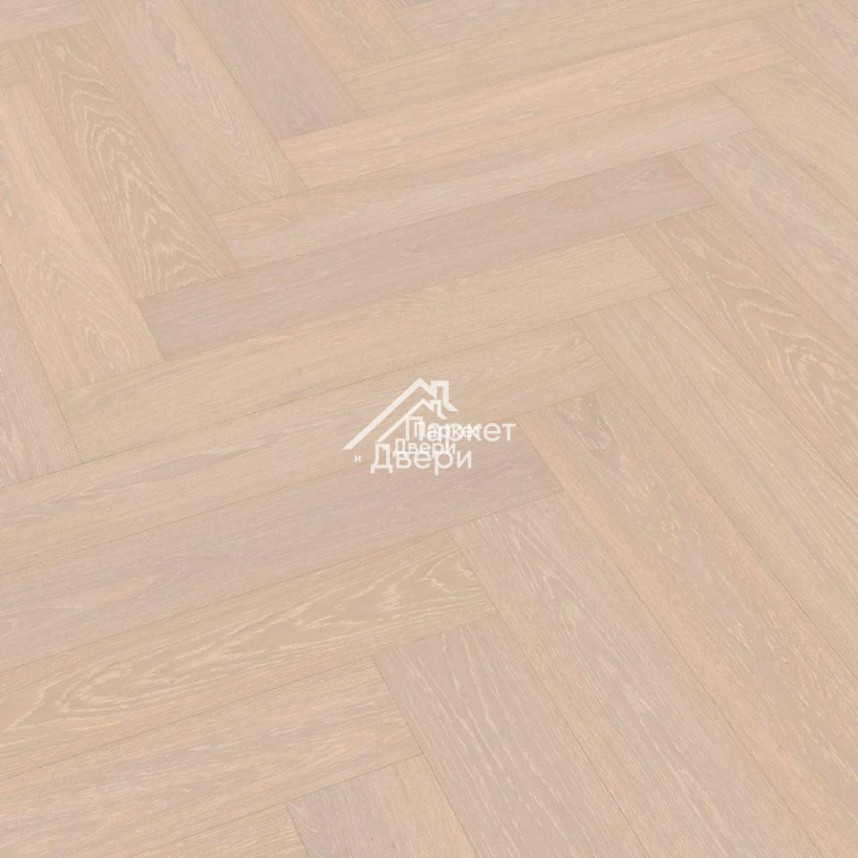 Паркет-елка Meister PS 500 Residence Дуб гармония Сливочно-белый 13 мм МЛ