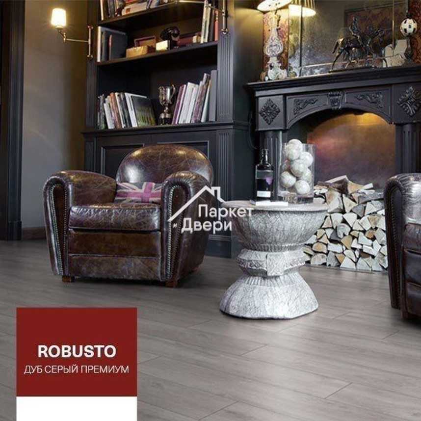 Ламинат Kronotex (Кронотекс) Robusto Дуб серый Премиум D4956-1