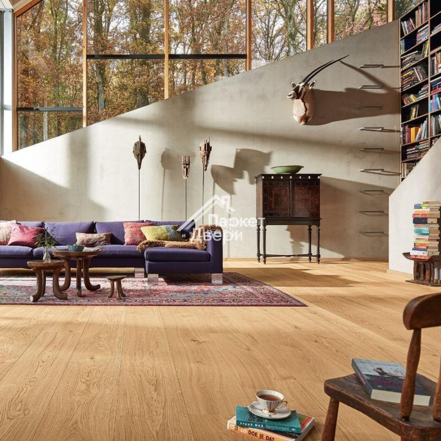 Паркетная доска Meister HD 400 Lindura Дуб натур Чистый НМ-1