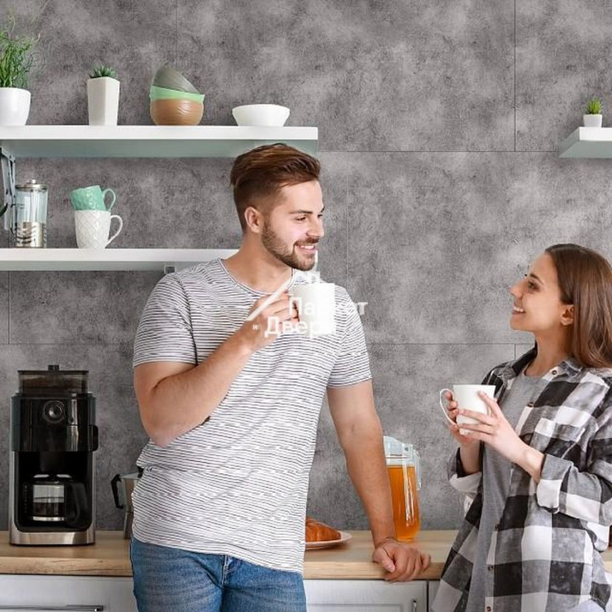 Виниловая плитка настенная КронаПласт CronaWall+ Торнадо серый-1