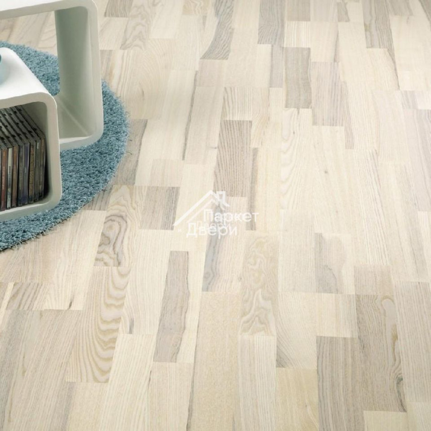 Паркетная доска Focus Floor Classic ASH MISTRAL WHITE MATT 3S, 2266x188x14-1