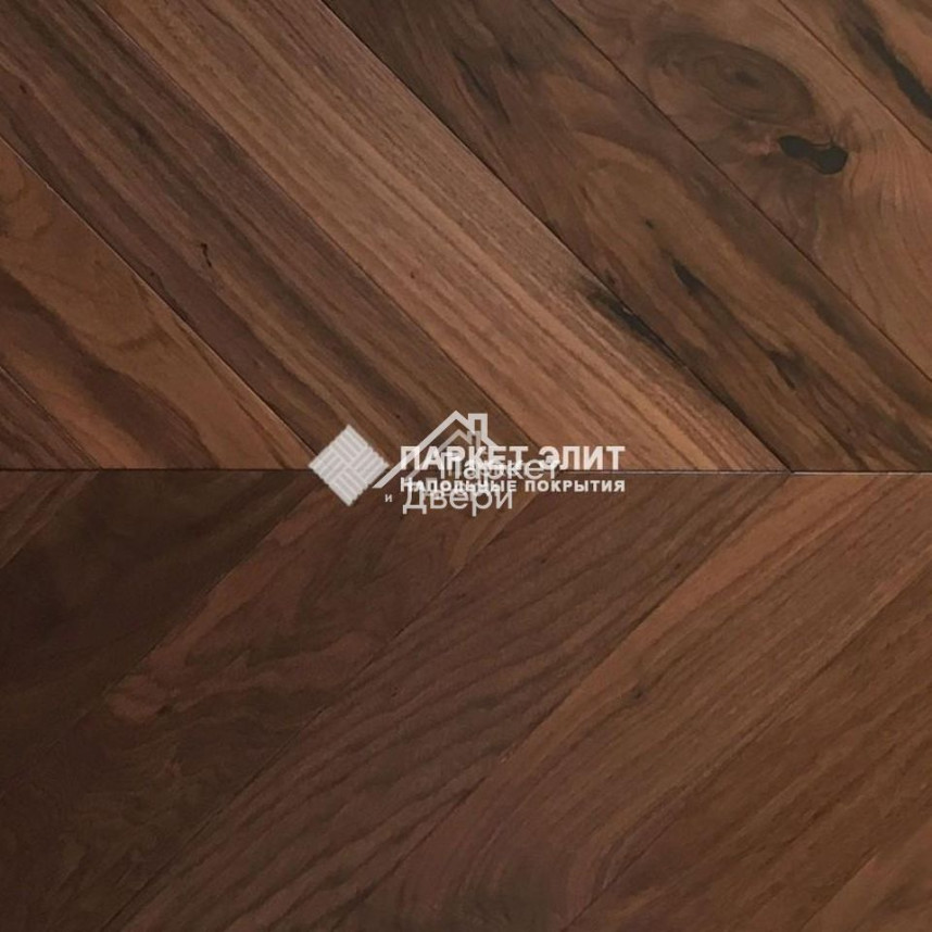 Паркет Wood Bee французская ёлка Chevron Американский Орех Кангари / Congaree, 510x92x12-1