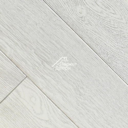 Инженерная доска Vecchio Parquet Модерн Дуб эмаль белая с патиной серебро Рустик