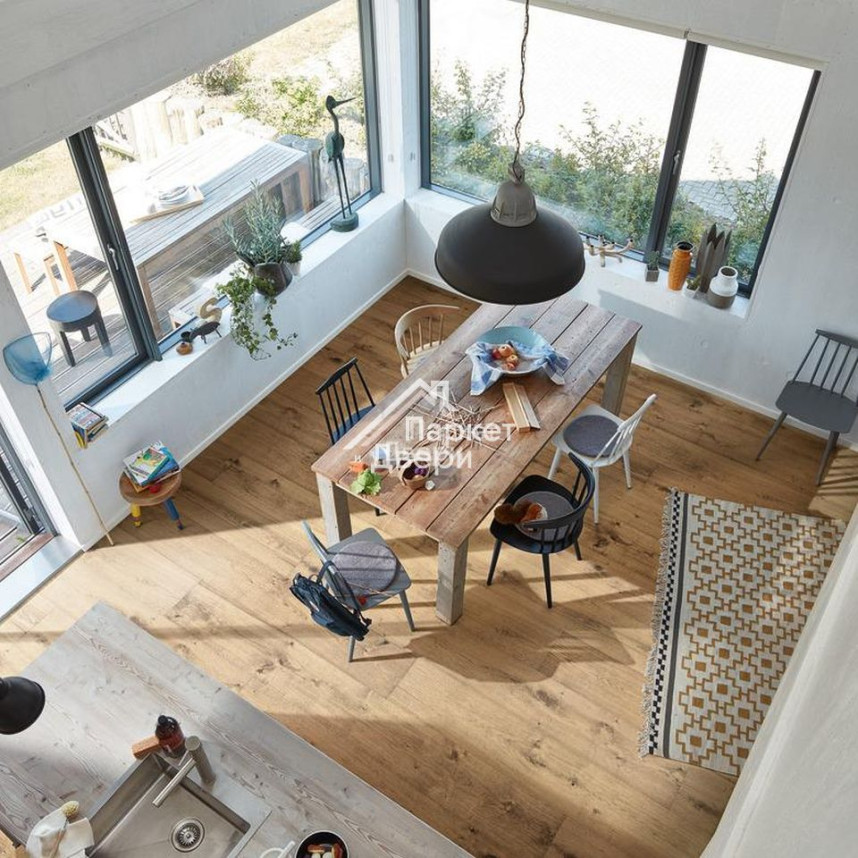 Паркетная доска Meister HD 400 Lindura Дуб рустик Кофе латте НМ-1