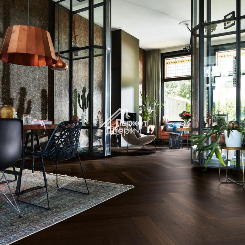 Паркет-елка Meister PS 500 Residence Дуб гармония Закопчёный 13 мм МЛ-1