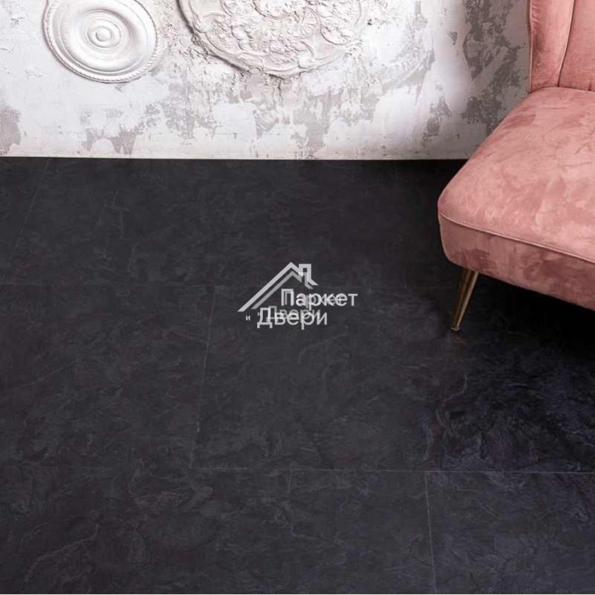 Виниловый пол VINILAM CERAMO VINILAM Stone Сланцевый Черный 61605-4