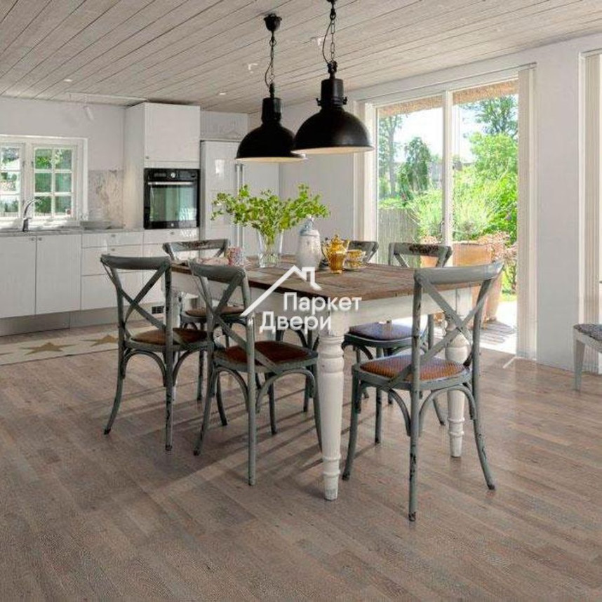 Паркетная доска Karelia Impressio Дуб Aged Stonewashed Ivory 3-полосный, 2266x188x14-2