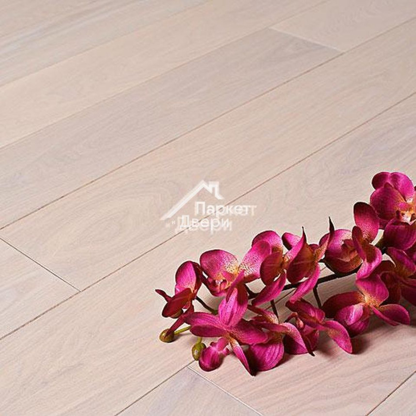 Паркетная доска Amber Wood (Амбер Вуд) Классика Ясень Белая ночь Лак-1