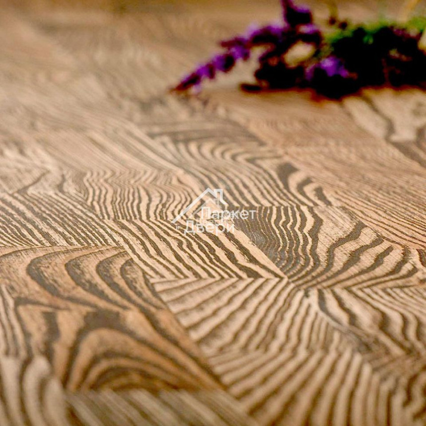 Паркетная доска GRABO Ясень Черный браш-2