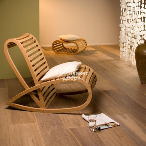 Паркетная доска Polarwood Дуб MERCURY WHITE OILED 1S (Меркурий белое масло) Space