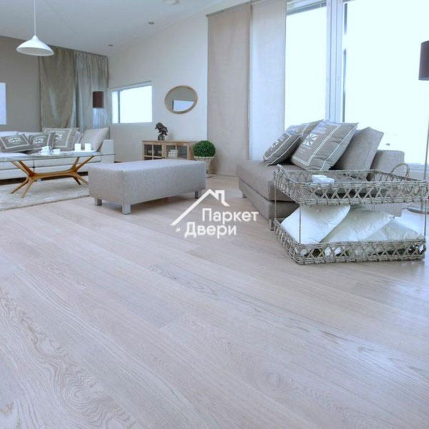 Паркетная доска Polarwood Дуб ELARA WHITE MATT 1S (Элара белый матовый) Space-1