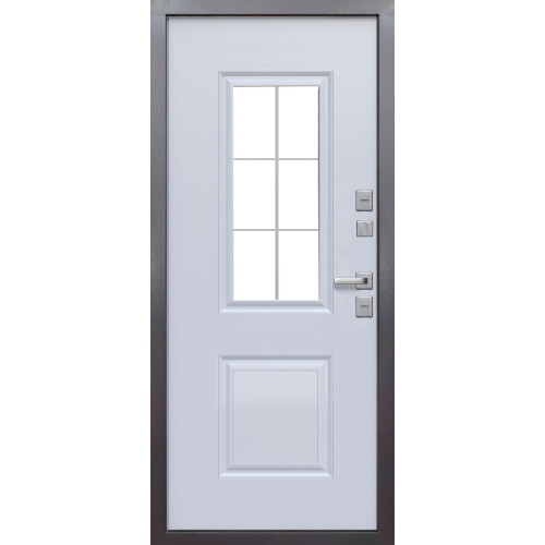 Дверь входная MXDoors ТЕРМО ТИТУЛ ТТ  Стеклопакет Букле Графит