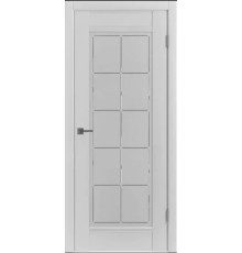Дверь экошпон WanMark София 1 серая RAL 7047 со стеклом 15525