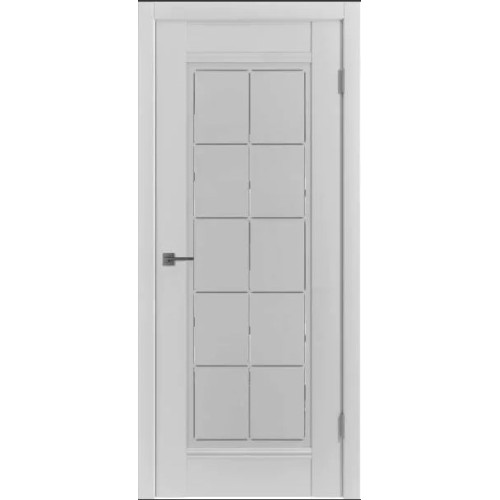 Дверь экошпон WanMark София 1 серая RAL 7047 со стеклом 15525