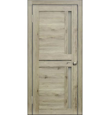 Дверь экошпон WanMark D5/2 рустик пепельный со стеклом 15532