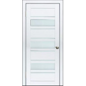 Дверь экошпон WanMark D29 белый бланко со стеклом 15534