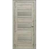 Дверь экошпон WanMark D29 рустик пепельный со стеклом 15535