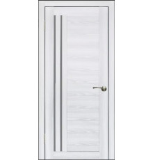 Дверь экошпон WanMark D13/4 ясень ривьера айс со стеклом 15536