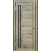 Дверь экошпон WanMark D13/4 рустик пепельный со стеклом 15538