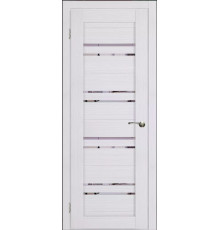 Дверь экошпон WanMark D28 ясень ривьера айс с зеркалом 15539