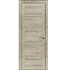 Дверь экошпон WanMark D28 рустик пепельный со стеклом 15540