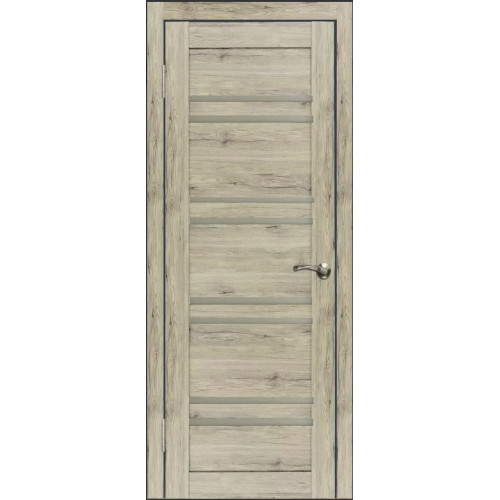 Дверь экошпон WanMark D28 рустик пепельный со стеклом 15540