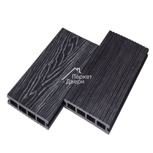 Заборная доска из ДПК Altay Decking Графит полнотелая 3000, 4000, 6000х130х13 мм