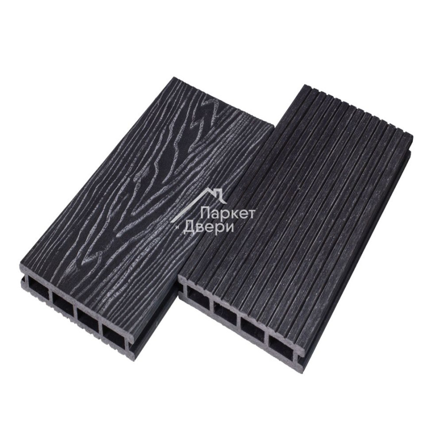 Заборная доска из ДПК Altay Decking Графит полнотелая 3000, 4000, 6000х130х13 мм-1