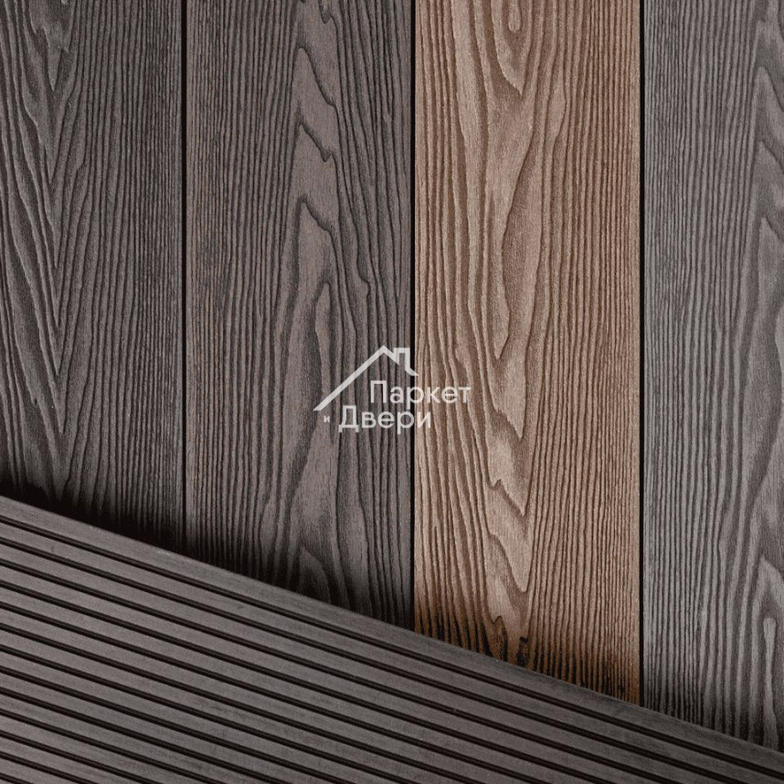 Террасная доска Магнум D&B 3D Шоколад пустотелая 3000,4000, 6000х140х25 мм-1