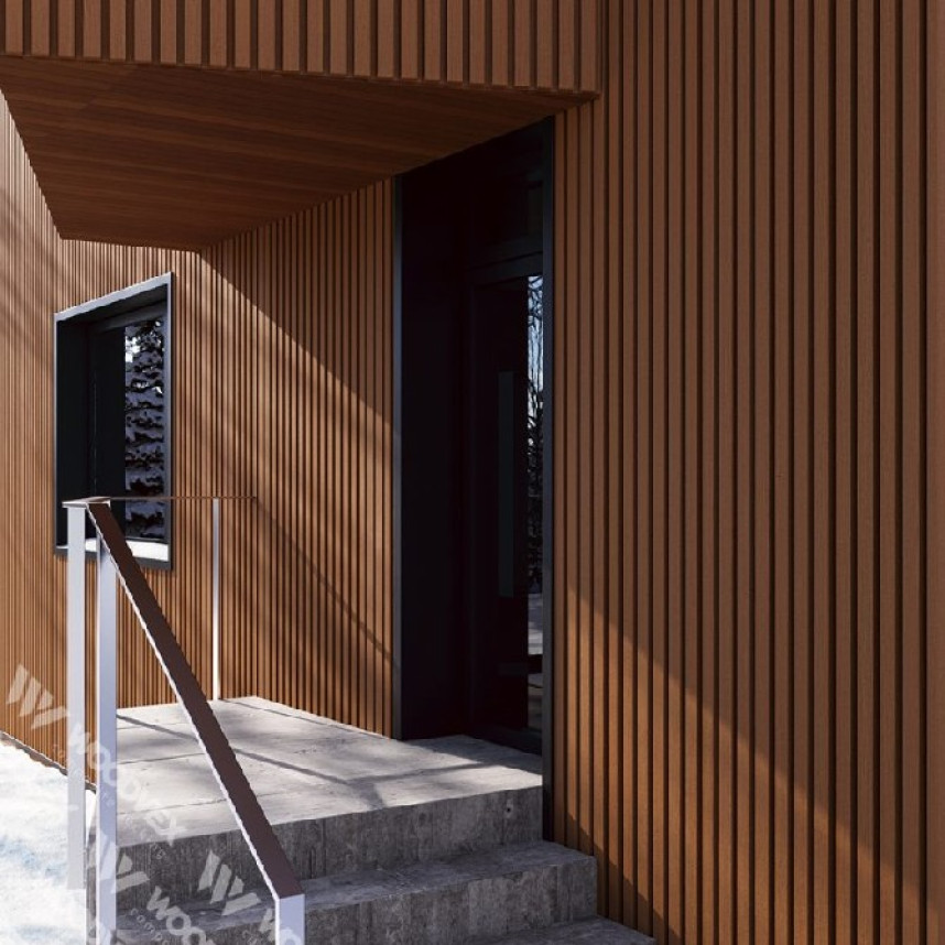 Фасадная доска Woodvex Lines Milk Chocolate Фасад (3м. и 4м.),3000x169x40, 4000x169x40-2