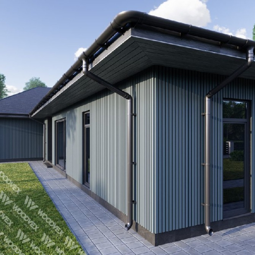 Фасадная доска Woodvex Lines Light gray Фасад (3м. и 4м.),3000x169x40, 4000x169x40-1