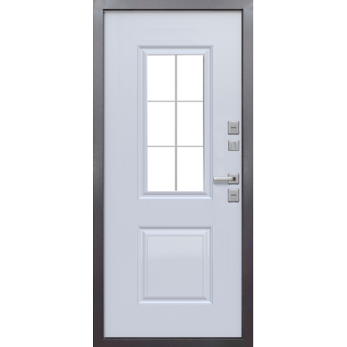 Дверь входная MXDoors ТЕРМО ТИТУЛ ТТ  Стеклопакет Букле Графит