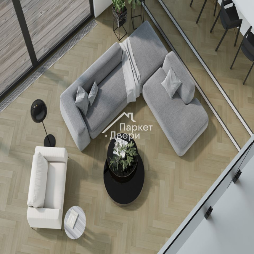 Кварцевый паркет Quartz Parquet Английская Ёлка Дуб Лимба 33-405 5/0,6 мм (1,936м²)-2