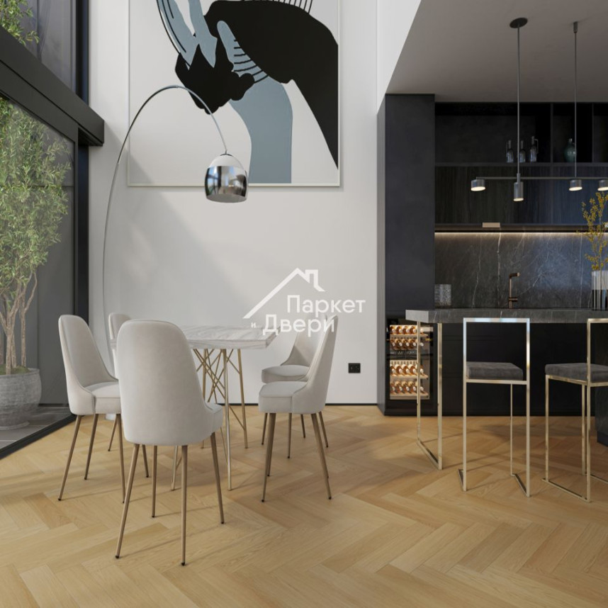 Кварцевый паркет Quartz Parquet Английская Ёлка Дуб Тоскана 33-407 5/0,6 мм (1,936м²)-1