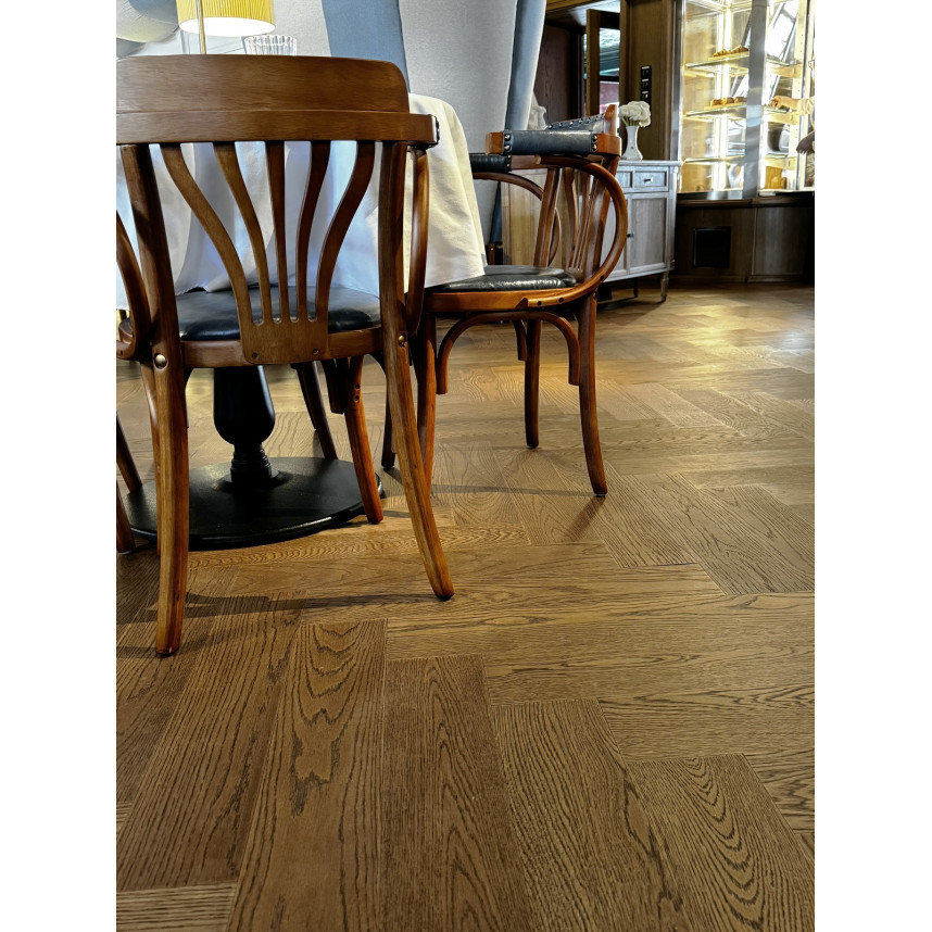 Кварцевый паркет Quartz Parquet Английская Ёлка Дуб Рустикальный 33-410 5/0,6 мм (1,936м²)-9