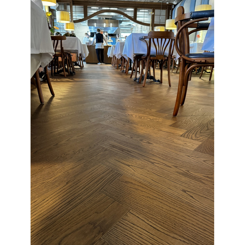 Кварцевый паркет Quartz Parquet Английская Ёлка Дуб Рустикальный 33-410 5/0,6 мм (1,936м²)-8