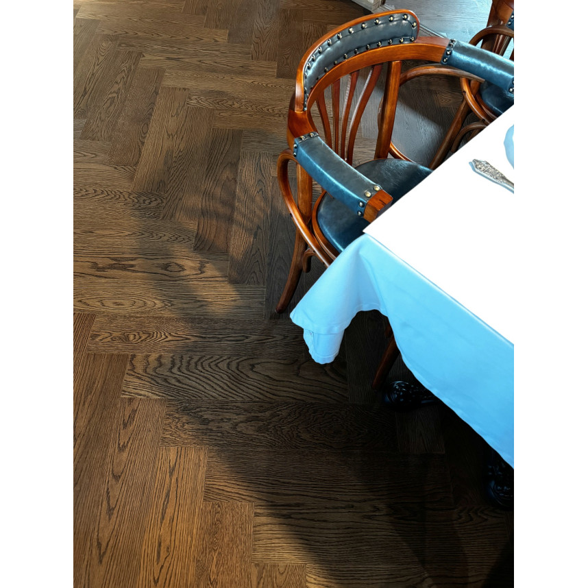 Кварцевый паркет Quartz Parquet Английская Ёлка Дуб Рустикальный 33-410 5/0,6 мм (1,936м²)-7