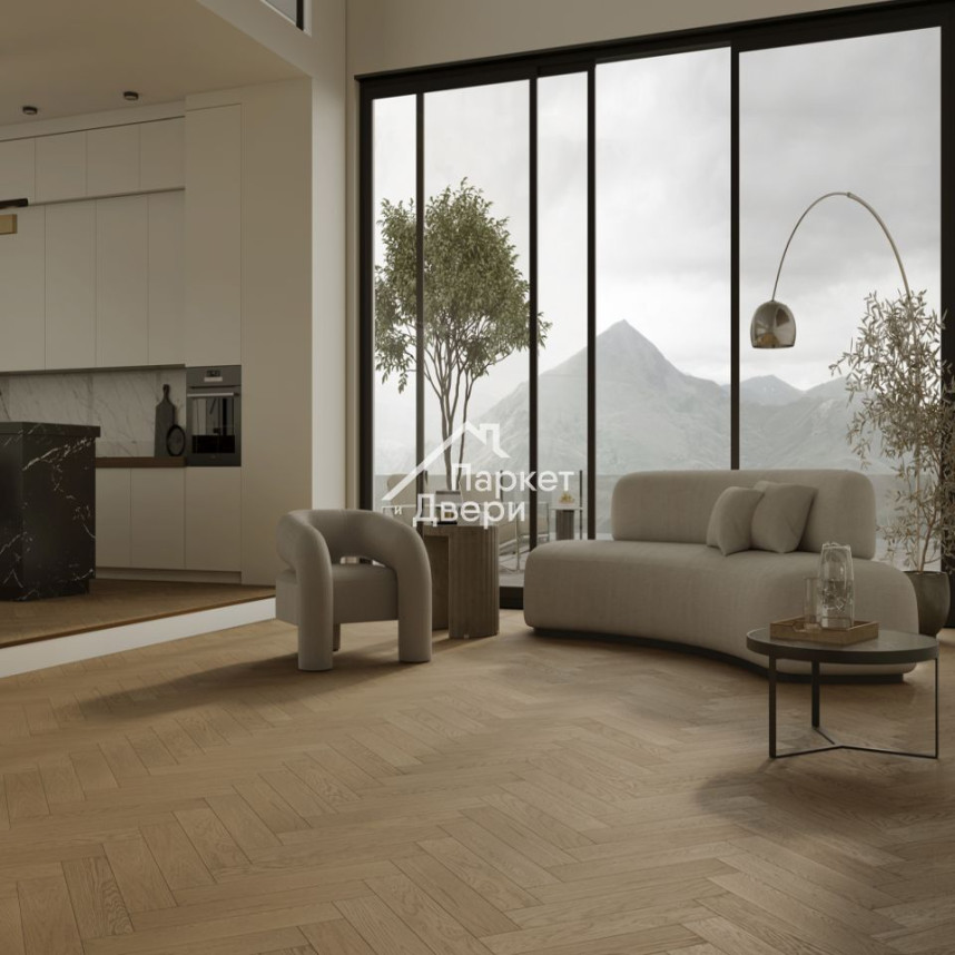 Кварцевый паркет Quartz Parquet Английская Ёлка Дуб Рустикальный 33-410 5/0,6 мм (1,936м²)-2