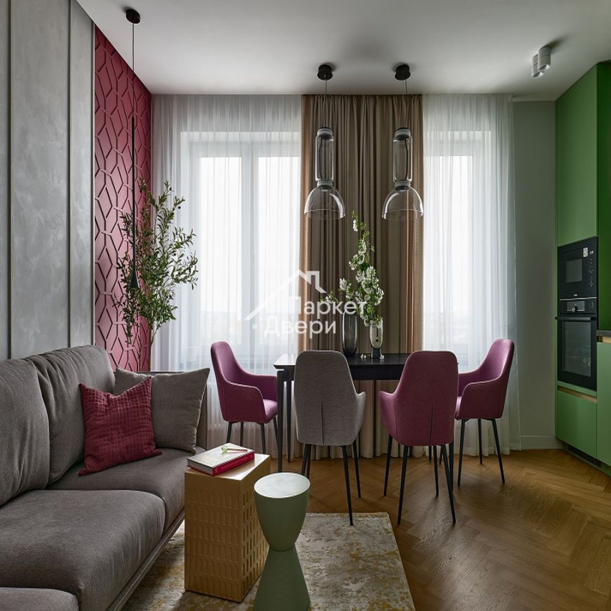 Кварцевый паркет Quartz Parquet Английская Ёлка Дуб Карельский 33-419 5/0,6 мм  (1,936м²)-8