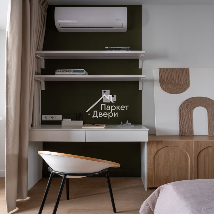 Кварцевый паркет Quartz Parquet Классик Дуб Флэт Уайт 1258-55 5/0,6 мм (2,225 м²)-4